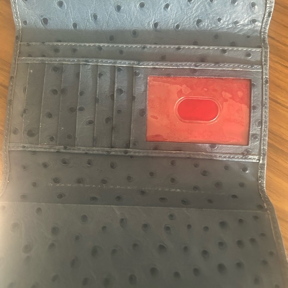 Dooney & Bourke Slate Blue Ostrich Wallet - Picture 14 of 14